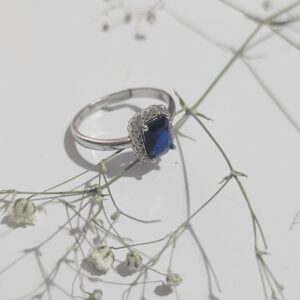 Anillo cuadro Azul marino